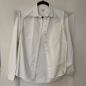 Cuyana cross back while button down, size small